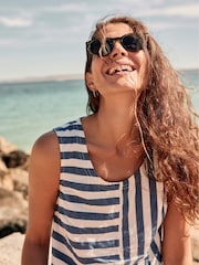 Seasalt Cornwall Sea Kissed 100% Cotton Striped Vest - Imagen 3 de 8