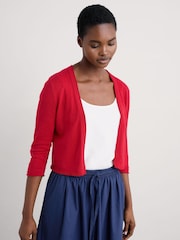 Seasalt Cornwall Red Vanessa 100% Cotton Cardigan - Image 1 of 5