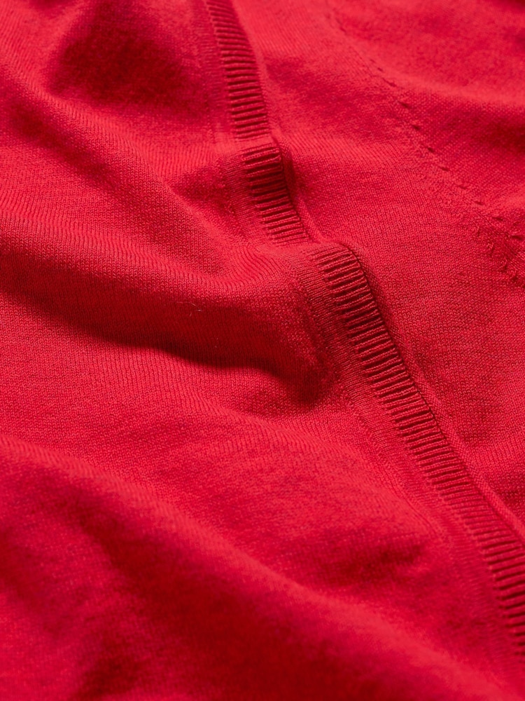 Seasalt Cornwall Red Vanessa 100% Cotton Cardigan - Image 5 of 5