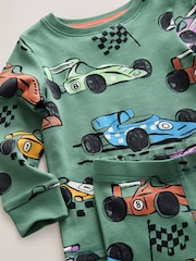 Green Race Car Snuggle Fit Single Pyjamas (1.5-9yrs) - Image 3 of 4