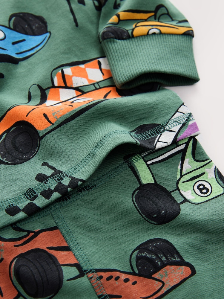 Green Race Car Snuggle Fit Single Pyjamas (1.5-9yrs) - Image 4 of 4