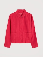 Seasalt Cornwall Red Arame Linen Jacket - Image 4 of 5