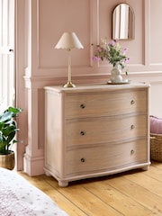 Laura Ashley Whitewash Oak Someford 3 Drawer Chest of Drawers - Image 1 of 9