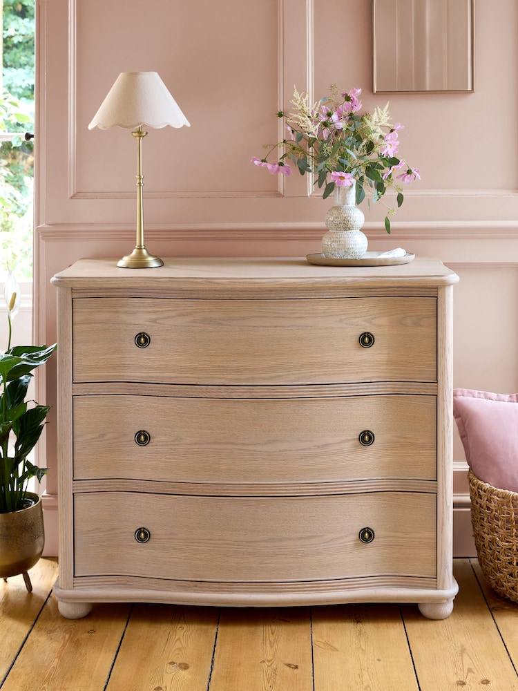 Laura Ashley Whitewash Oak Someford 3 Drawer Chest of Drawers - Image 2 of 9 Laura Ashley Whitewash Oak Someford 3 Drawer Chest of Drawers - Image 2 of 9