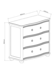 Laura Ashley Whitewash Oak Someford 3 Drawer Chest of Drawers - Image 4 of 9