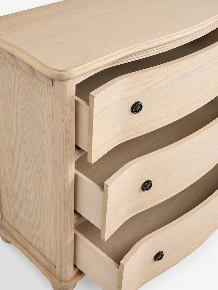 Laura Ashley Whitewash Oak Someford 3 Drawer Chest of Drawers - Image 9 of 9 Laura Ashley Whitewash Oak Someford 3 Drawer Chest of Drawers - Image 9 of 9