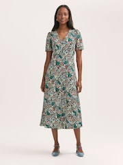 Finery Martina Floral Print Midi Tea Dress - Image 1 of 4