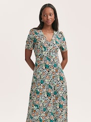 Finery Martina Floral Print Midi Tea Dress - Image 2 of 4