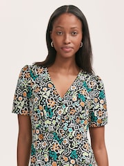 Finery Martina Floral Print Midi Tea Dress - Image 3 of 4