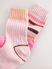 Multi Stripe Supersoft Cosy Ankle Socks 2 Pack - Image 5 of 5