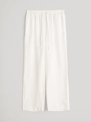 Seasalt Cornwall White 100% Linen Tide Flow Wide Leg Linen Trousers - Image 4 of 5