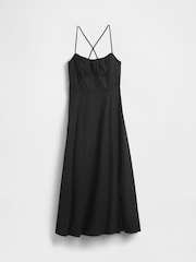 Gap Black Linen-Blend Shirred Bodice Maxi Dress - Image 4 of 4