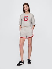 Gap Grey VintageSoft Cropped Elbow-Sleeve Sweatshirt - Image 3 of 5