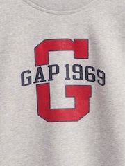 Gap Grey VintageSoft Cropped Elbow-Sleeve Sweatshirt - Image 5 of 5