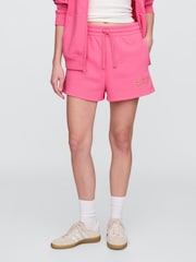 Gap Pink Vintage Logo Pull On Shorts - Image 1 of 5