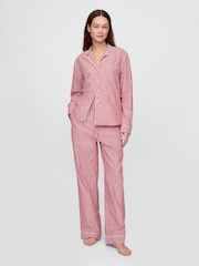 Red Stripe - Gap 100% Cotton Poplin Pyjama Bottoms - Image 1 of 4