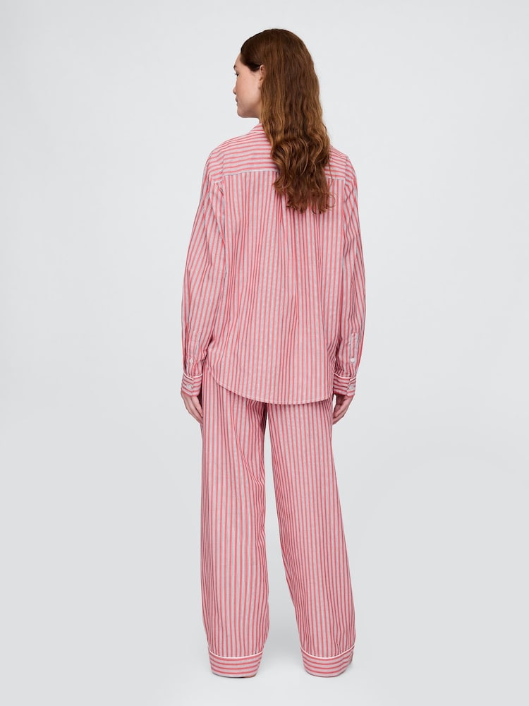 Red Stripe - Gap 100% Cotton Poplin Pyjama Bottoms - Image 2 of 4