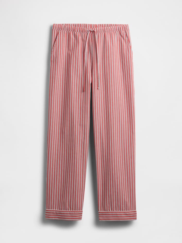Red Stripe - Gap 100% Cotton Poplin Pyjama Bottoms - Image 4 of 4
