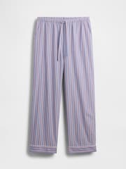 Gap Blue Stripe Trouser 100% Cotton Poplin Pyjama Bottoms - Image 3 of 3