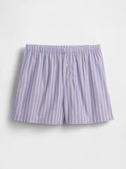 Gap Blue Stripe Short 100% Cotton Poplin Pyjama Bottoms - Image 3 of 3