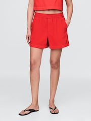 Gap Red UltraSoft Denim Easy Shorts - Image 1 of 5