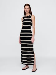 Gap Black/White Stripe Crochet Maxi Dress - Image 1 of 5