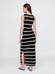 Gap Black/White Stripe Crochet Maxi Dress - Image 2 of 5