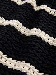 Gap Black/White Stripe Crochet Maxi Dress - Image 5 of 5