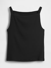 Gap Black Modern Apron-Neck Crop Vest - Image 4 of 4