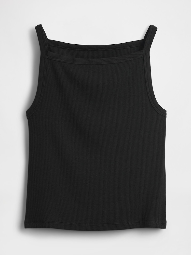 Gap Black Modern Apron-Neck Crop Vest - Image 4 of 4