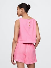 Gap Pink UltraSoft Denim Shell Vest Top - Image 2 of 4