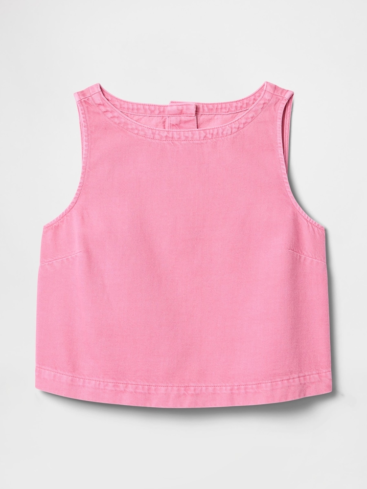 Gap Pink UltraSoft Denim Shell Vest Top - Image 4 of 4