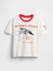 Gap White Rolling Stones Relaxed Graphic Band Tee - Image 4 of 4