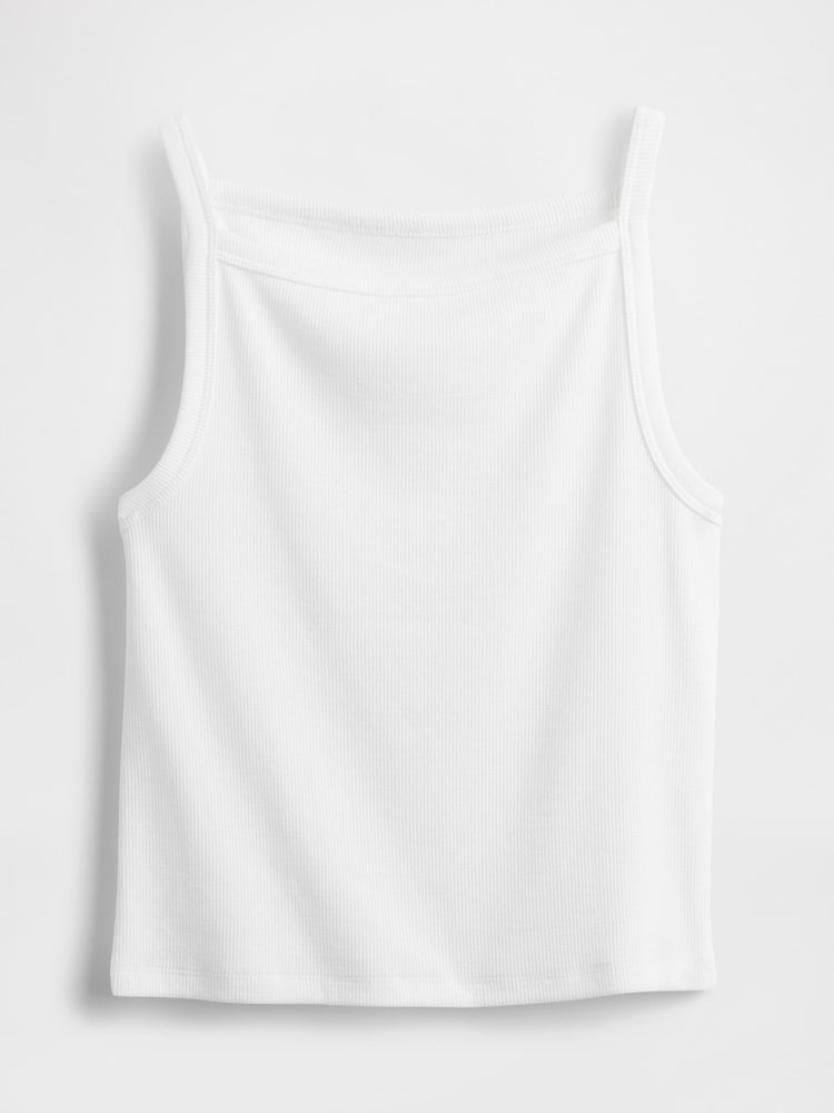 Gap White Modern Apron-Neck Crop Vest - Image 4 of 4