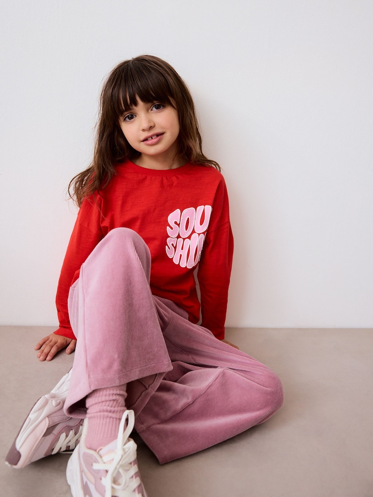Red Long Sleeve Graphic Top (3-16yrs) - Image 1 of 3