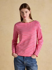 Red Pink & Green Stripe - Joules Harbour Boat Neck Breton Tops 2 Pack - Bild 3 von 7
