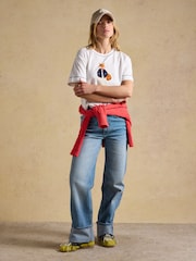 Joules Jonty Fox Graphic Short Sleeve 100% Cotton T-Shirt - Image 3 of 8