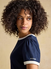 Joules Erin Navy Short Sleeve Jersey T-Shirt - Image 4 of 7