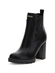 Guess Nealle Heel Monogram Logo Ankle Black Boots - Bild 2 von 4