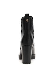 Guess Nealle Heel Monogram Logo Ankle Black Boots - Bild 3 von 4