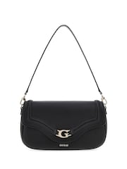 Guess Dea Flap Logo Shoulder Black Bag - Image 1 of 4