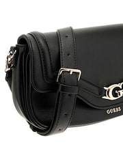 Guess Dea Flap Logo Shoulder Black Bag - Image 3 of 4