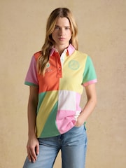 Joules Beaufort Harlequin Embroidered Short Sleeve Polo Shirt - Image 1 of 11