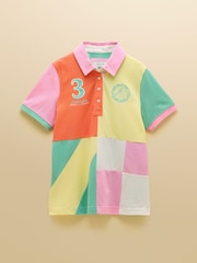 Joules Beaufort Harlequin Embroidered Short Sleeve Polo Shirt - Image 11 of 11