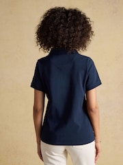 Joules Woody Navy Cotton Pique Short Sleeve Polo Shirt - Image 2 of 10