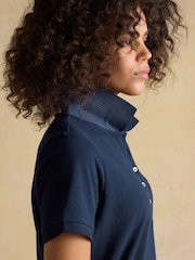 Joules Woody Navy Cotton Pique Short Sleeve Polo Shirt - Image 4 of 10