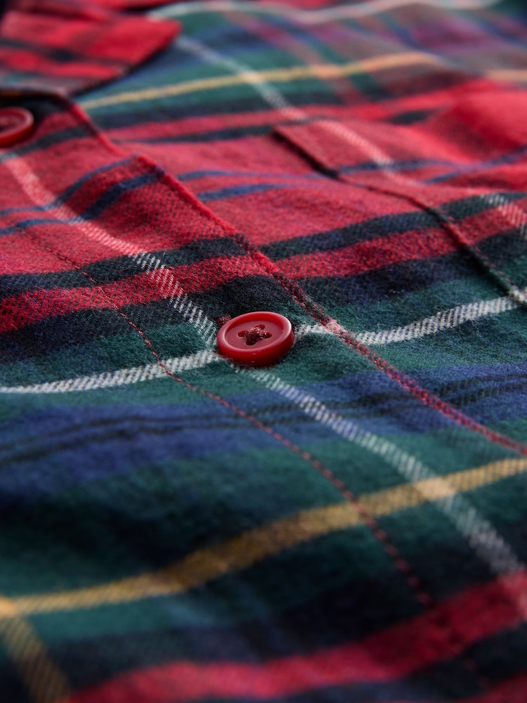 The Set Red/Green 2 Pack Traditional Woven Check Pyjamas - Image 8 of 8 The Set Red/Green 2 Pack Traditional Woven Check Pyjamas - Image 8 of 8