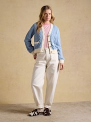 Rosa gestreift - Joules Erin Kurzarm-Jersey-T-Shirt - Bild 6 von 8