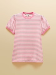 Rosa gestreift - Joules Erin Kurzarm-Jersey-T-Shirt - Bild 8 von 8