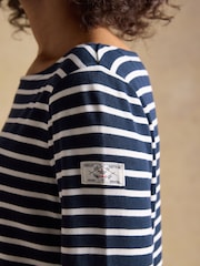 Joules Harbour Navy & Creme Stripe Boat Neck Breton Tops 2 Pack - Image 6 of 6